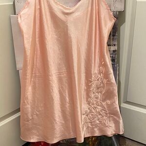 Delicates Pink Satin Nightgown